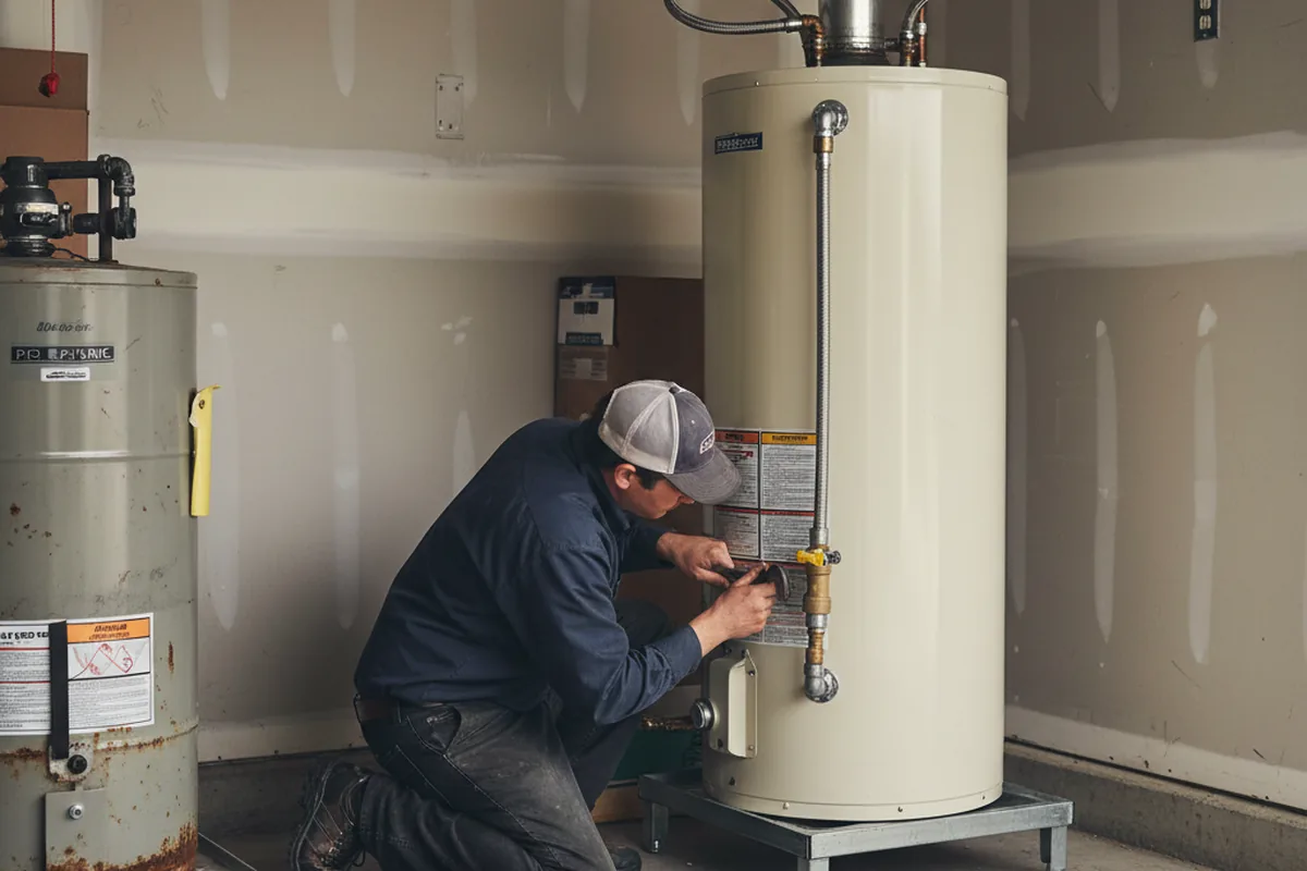 Water heater and shutoff valve replacement in Harveysburg